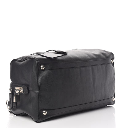 Prada Saffiano Duffle Travel Bag Black 4 of 18