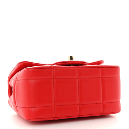 Chanel Lambskin Resin Crystal Square Quilted Monacoco Mini Flap Red 4 of 11