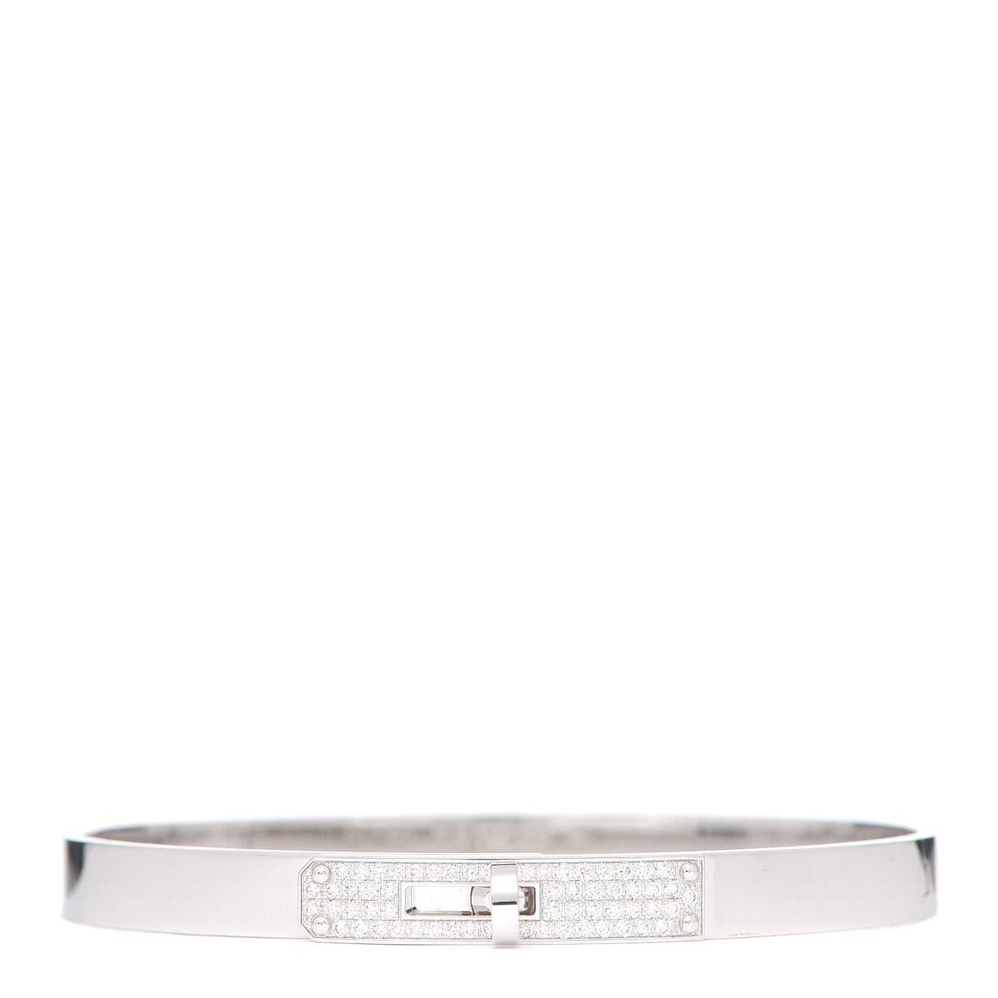 18K White Gold Diamond PM Kelly Pave Bracelet SH