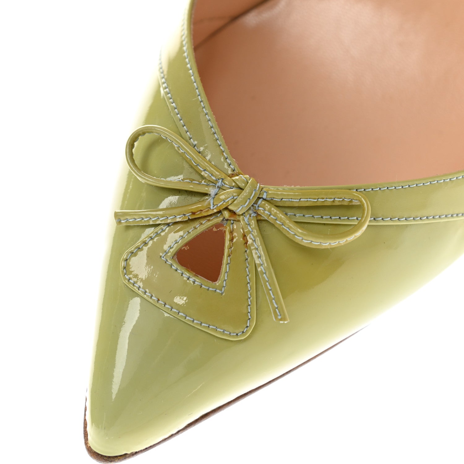 Christian Louboutin Patent Slingback Pumps 39.5 Green 8 of 13