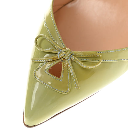 Christian Louboutin Patent Slingback Pumps 39.5 Green 8 of 13