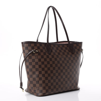 Louis Vuitton Damier Ebene Neo Neverfull MM Rose Ballerine 2 of 9