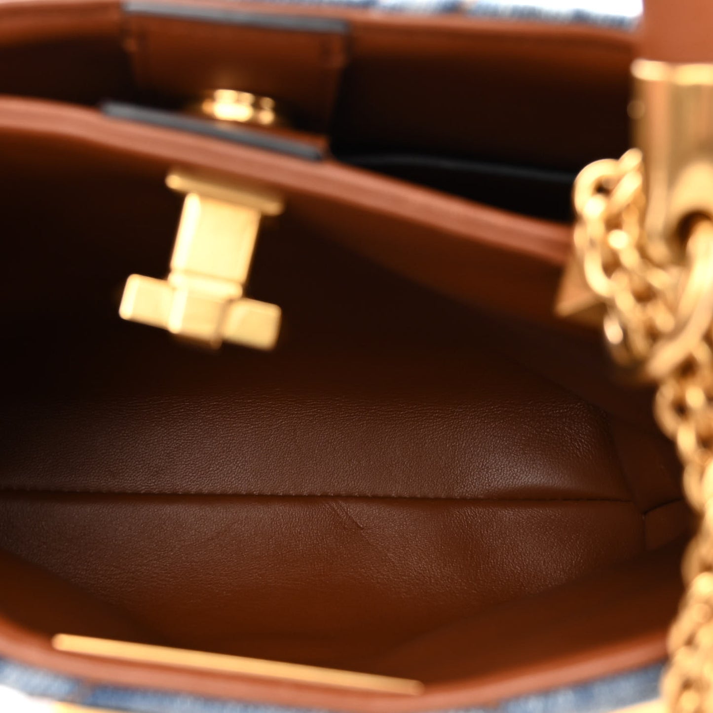 Denim Small Roman Stud The Handle Bag Light Denim Selleria