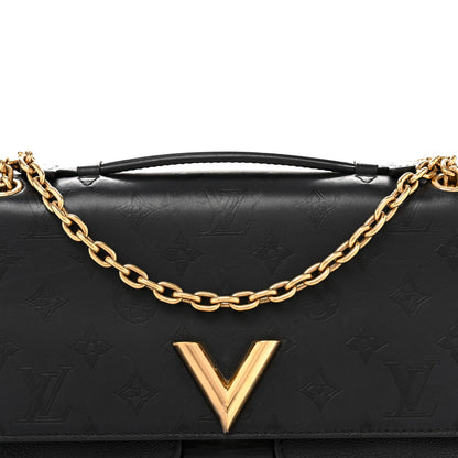 Louis Vuitton Monogram Cuir Plume Ecume Very Chain Bag Black 7 of 10