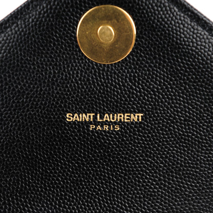 Saint Laurent Grain De Poudre Matelasse Chevron Large Monogram Satchel Black 7 of 8