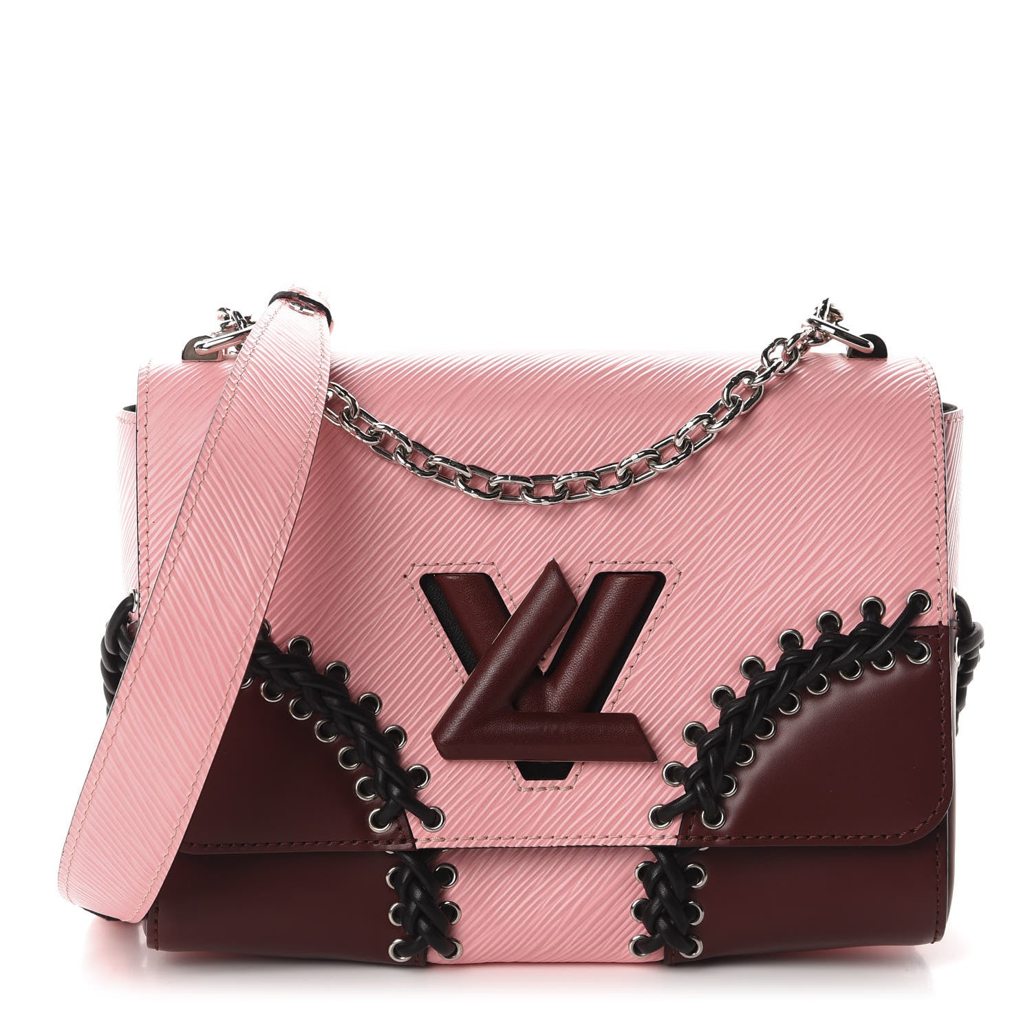 Louis Vuitton Epi Braided Twist Shoulder Bag MM Rose Ballerine 1 of 10