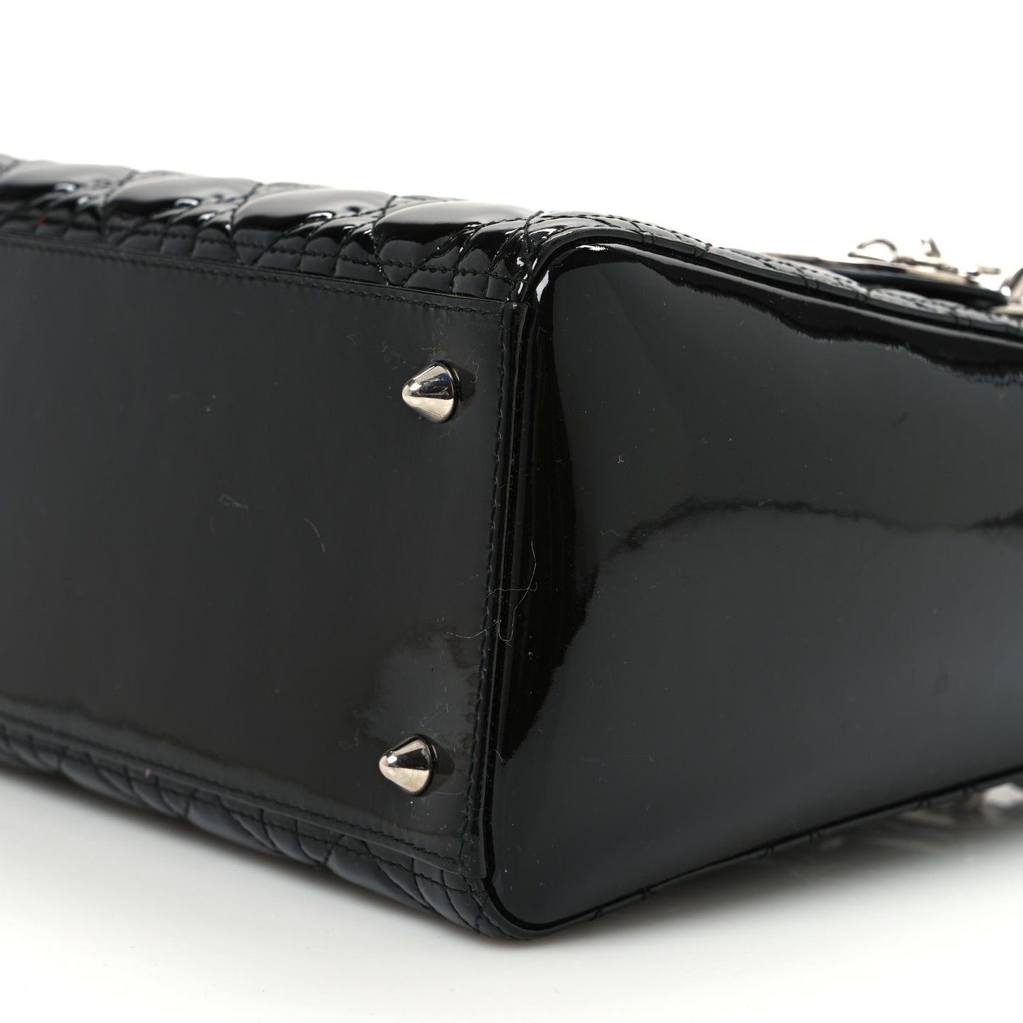 Patent Cannage Medium Lady Dior Black