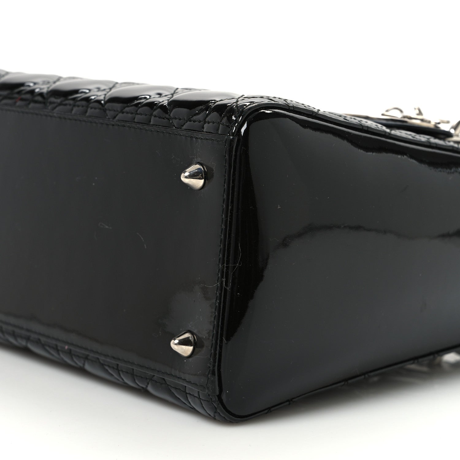 Christian Dior Patent Cannage Medium Lady Dior Black 11 of 13