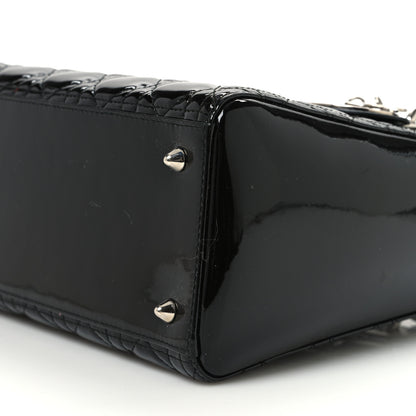 Christian Dior Patent Cannage Medium Lady Dior Black 11 of 13