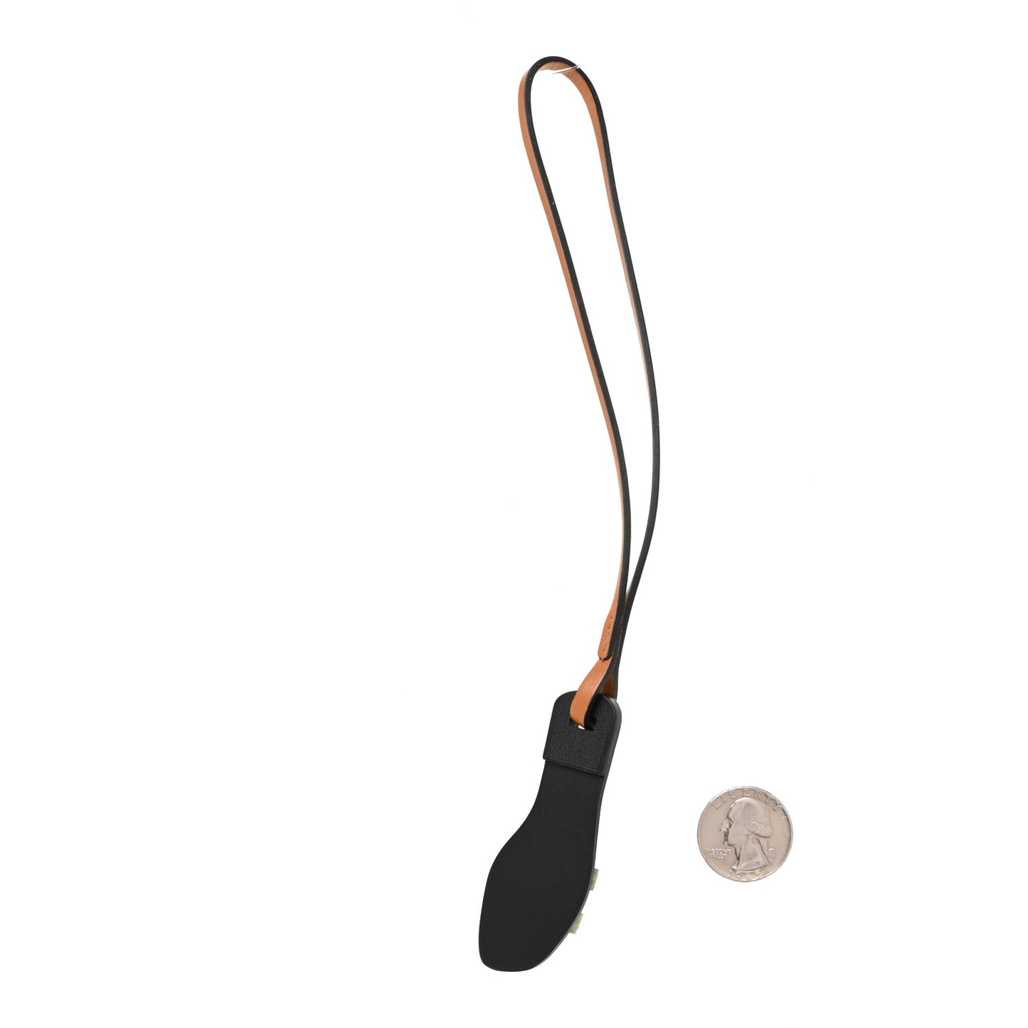 Epsom Butler Calfskin Hunter Oran Nano Bag Charm Sable Vert Criquet