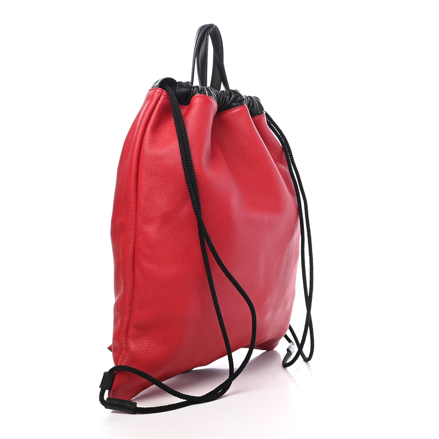 Gucci Calfskin Mens Logo Drawstring Backpack Red 3 of 9