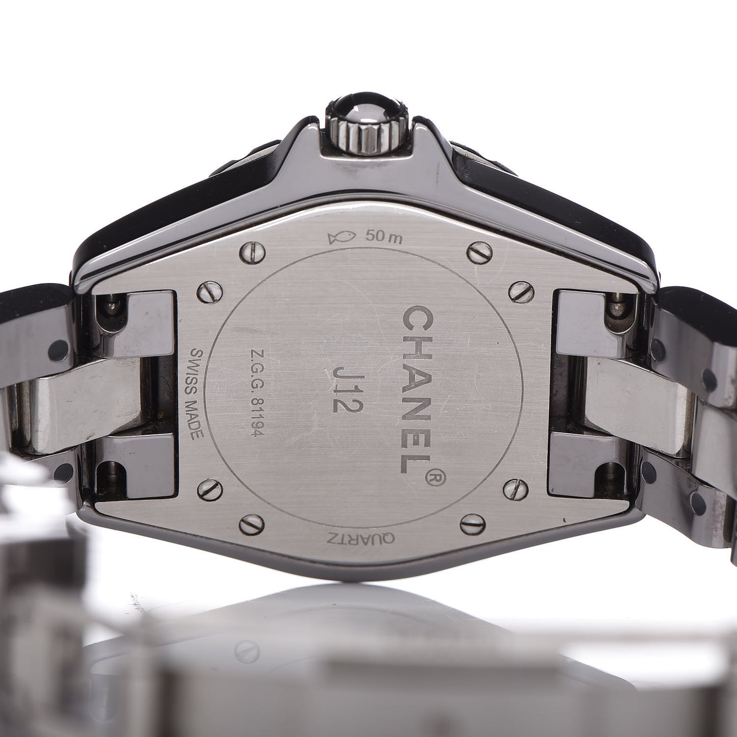 Titanium Ceramic Diamond Pave Bezel 33mm J12 Quartz Watch