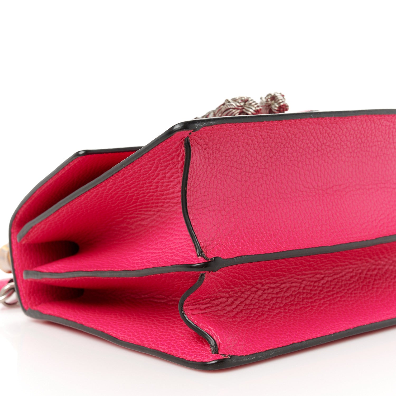 Gucci Dollar Calfskin Crystal Web Medium Dionysus Bamboo Top Handle Bag Box Pink Black Diamond 11 of 12