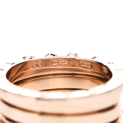 Bulgari 18K Rose Gold B.Zero1 Three-Band Ring 55 7.25 5 of 7