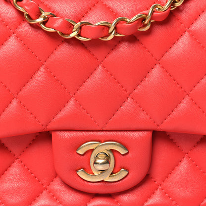 Chanel Lambskin Quilted Mini Square Flap Red 8 of 11