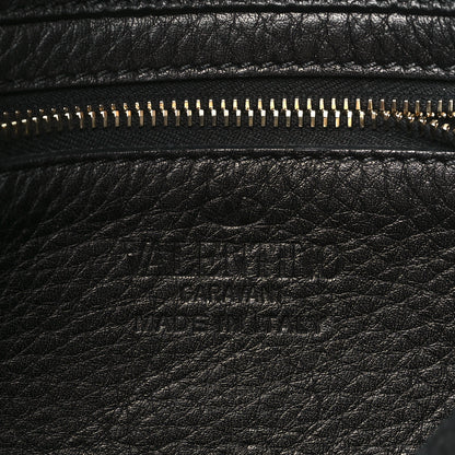 Valentino Garavani Pebbled Calfskin Mini Rockstud Flip-Lock Messenger Bag Black 6 of 12