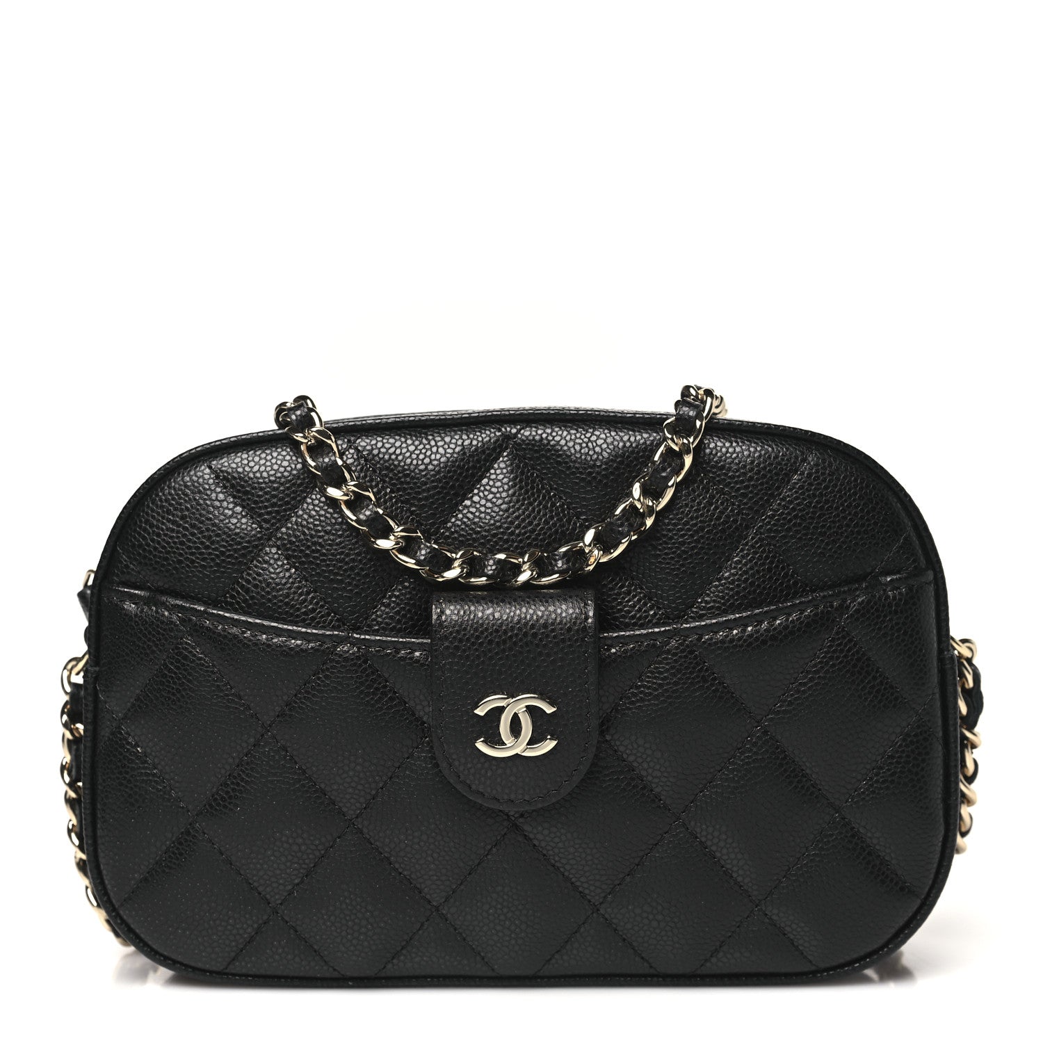 Chanel Caviar Quilted Chain Camera Bag Black 1 of 11