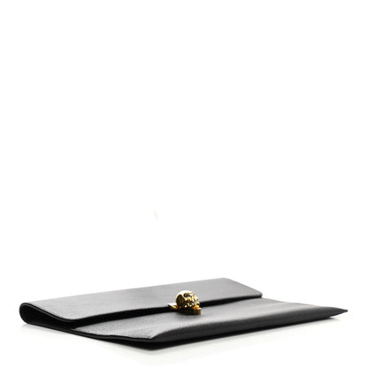 Alexander McQueen Calfskin Skull Envelope Clutch Black 4 of 10