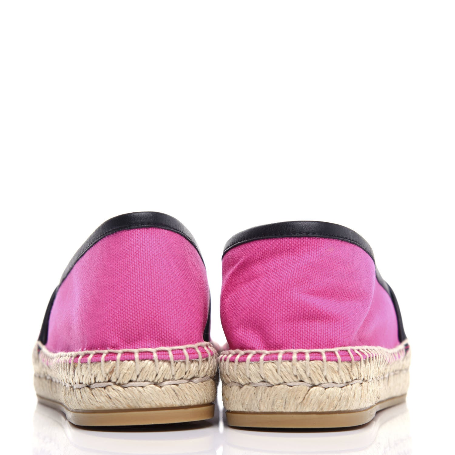 Gucci Canvas Logo Espadrilles 36.5 Cyclamen Rose Black 7 of 10