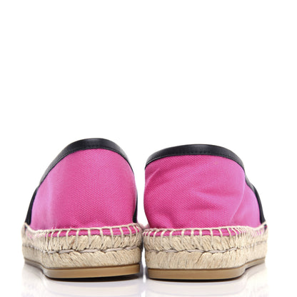Gucci Canvas Logo Espadrilles 36.5 Cyclamen Rose Black 7 of 10