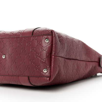 Gucci Guccissima Tender Bamboo Bar Tote Burgundy 10 of 10