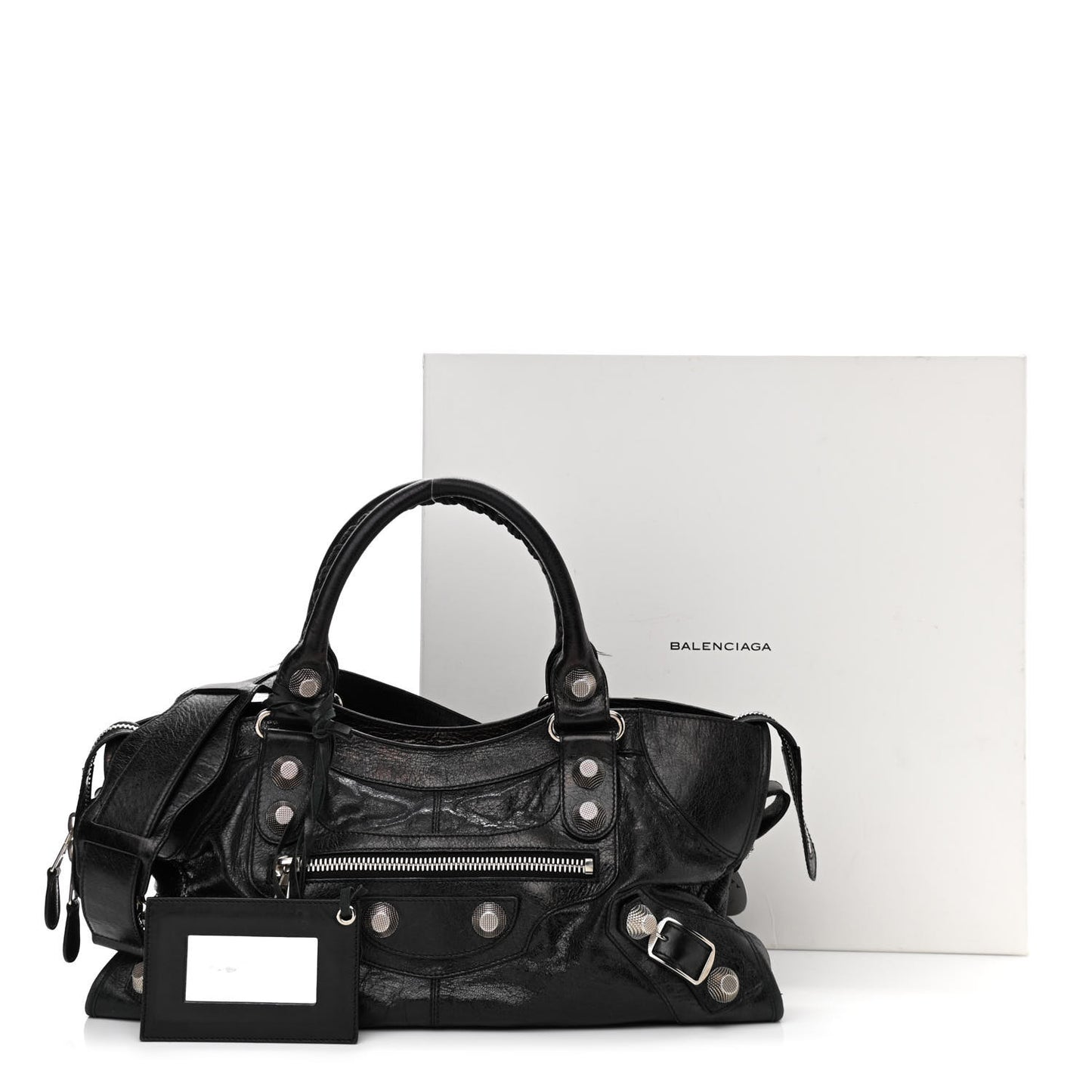 Agneau Giant 21 Silver Hardware Part Time Black