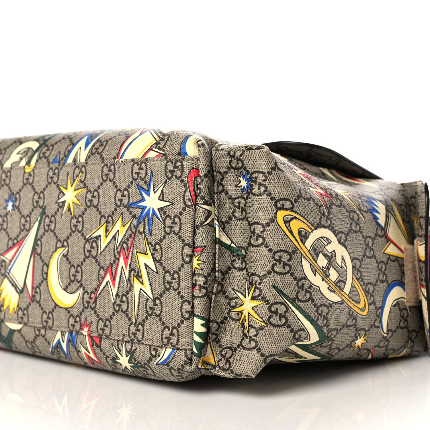 Gucci GG Supreme Monogram Space Diaper Bag Red 11 of 15