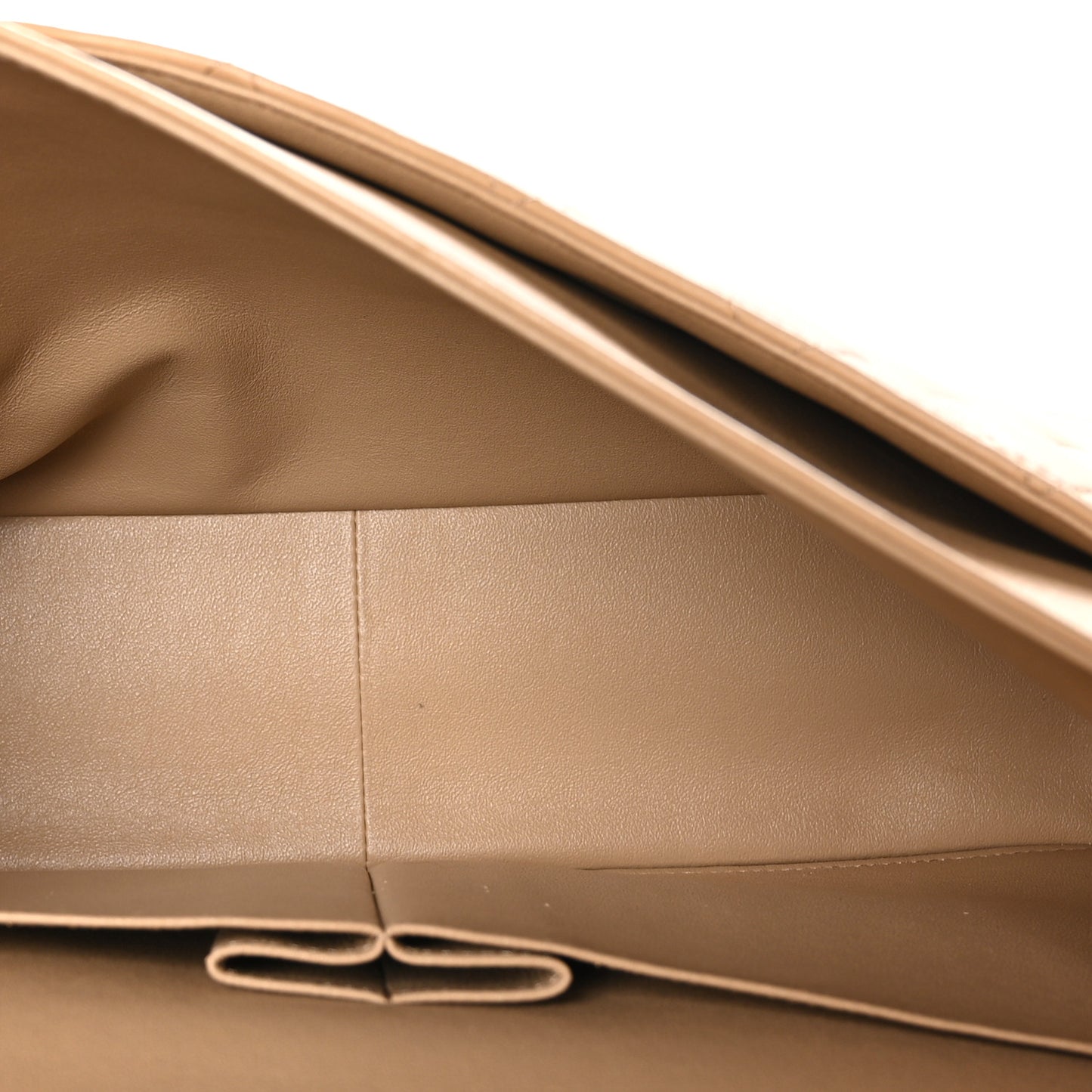 Lambskin Quilted Maxi Double Flap Beige