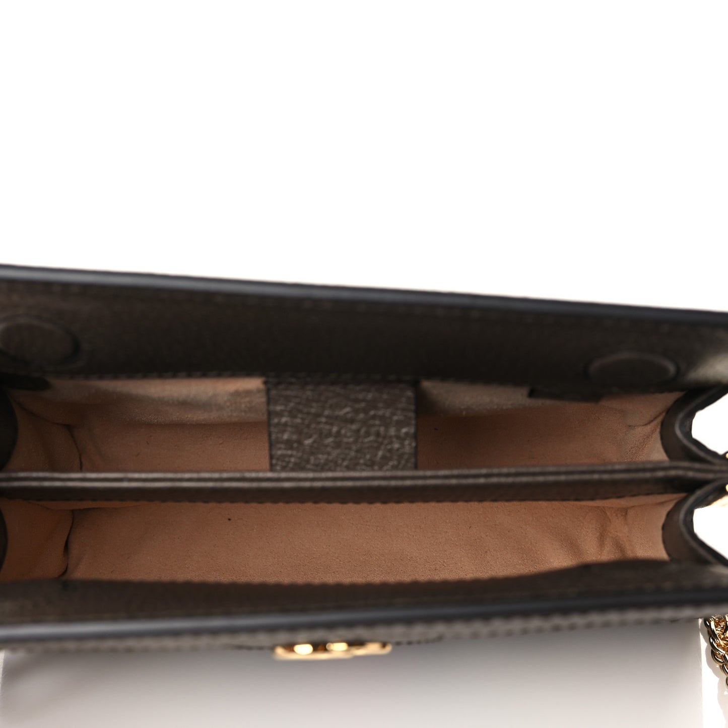 GG Supreme Monogram Textured Dollar Calfskin Web Mini Ophidia Chain Shoulder Bag Beige Ebony New Acero