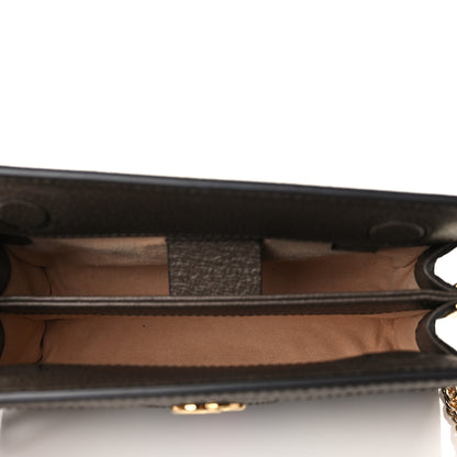 Gucci GG Supreme Monogram Textured Dollar Calfskin Web Mini Ophidia Chain Shoulder Bag Beige Ebony New Acero 5 of 6