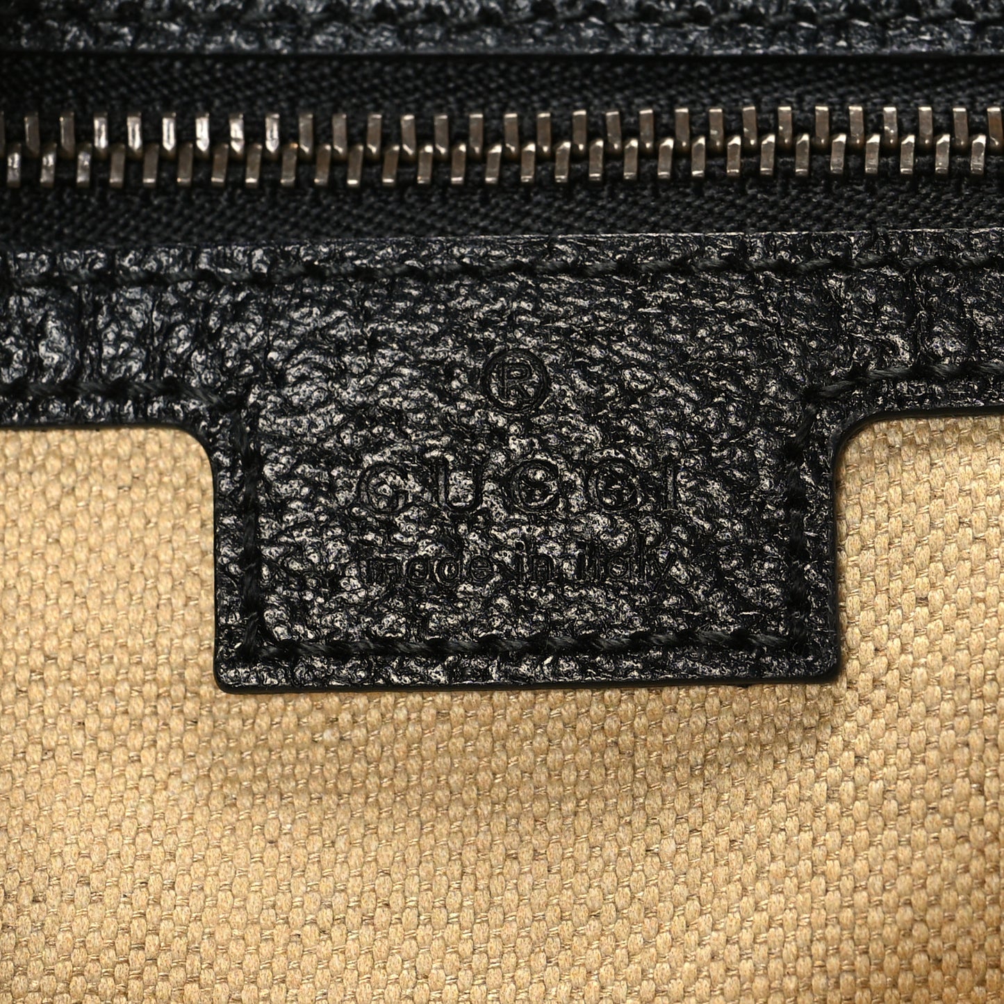 Canvas Textured Dollar Calfskin Medium Aphrodite Shoulder Bag Beige Black