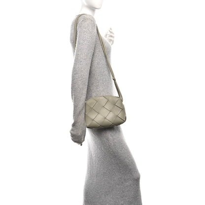Bottega Veneta Lambskin Maxi Intrecciato Small Cassette Camera Bag Travertine 2 of 10