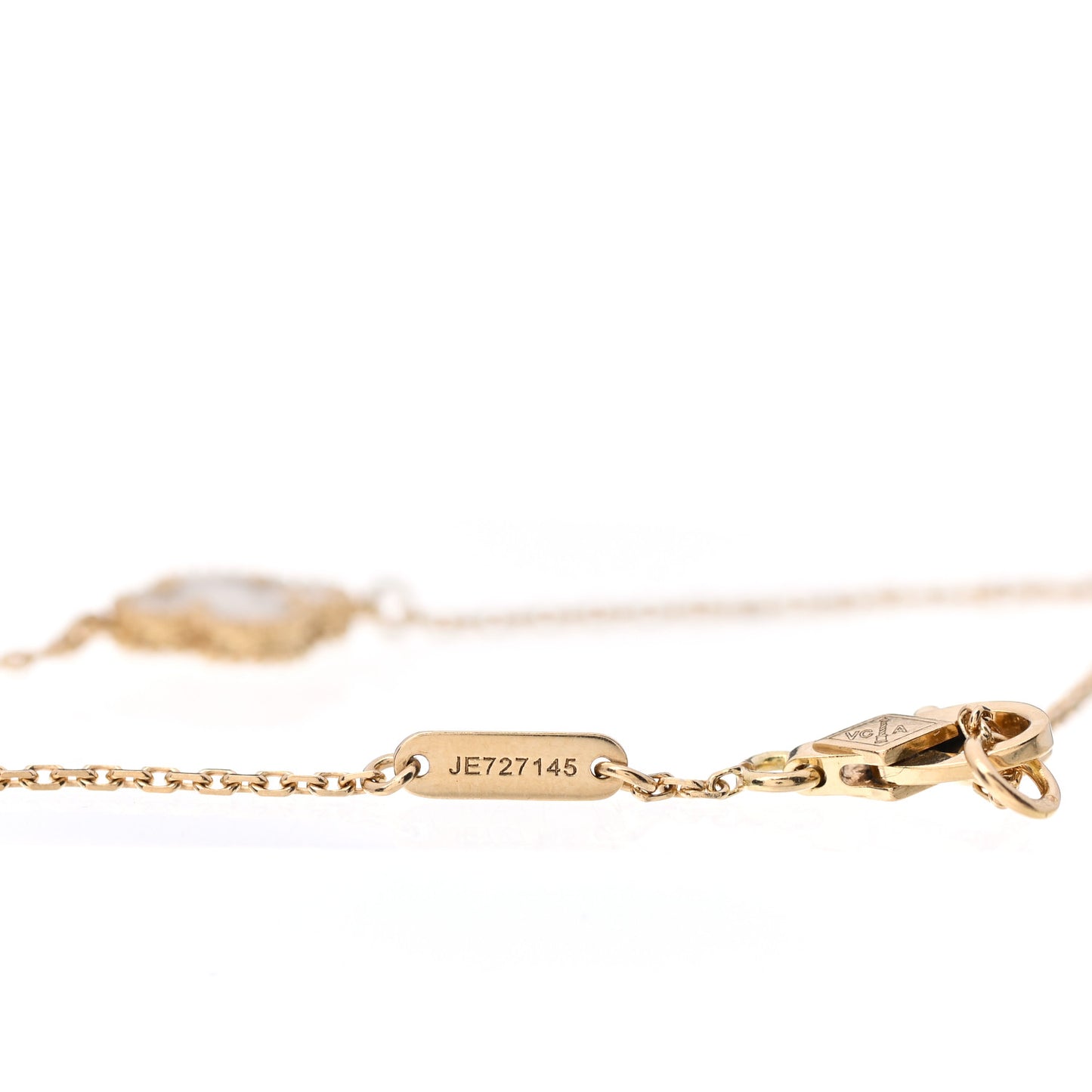 18K Yellow Gold Mother of Pearl Sweet Alhambra Bracelet