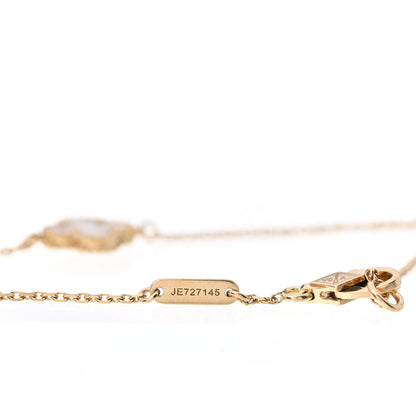 Van Cleef & Arpels 18K Yellow Gold Mother of Pearl Sweet Alhambra Bracelet 4 of 5