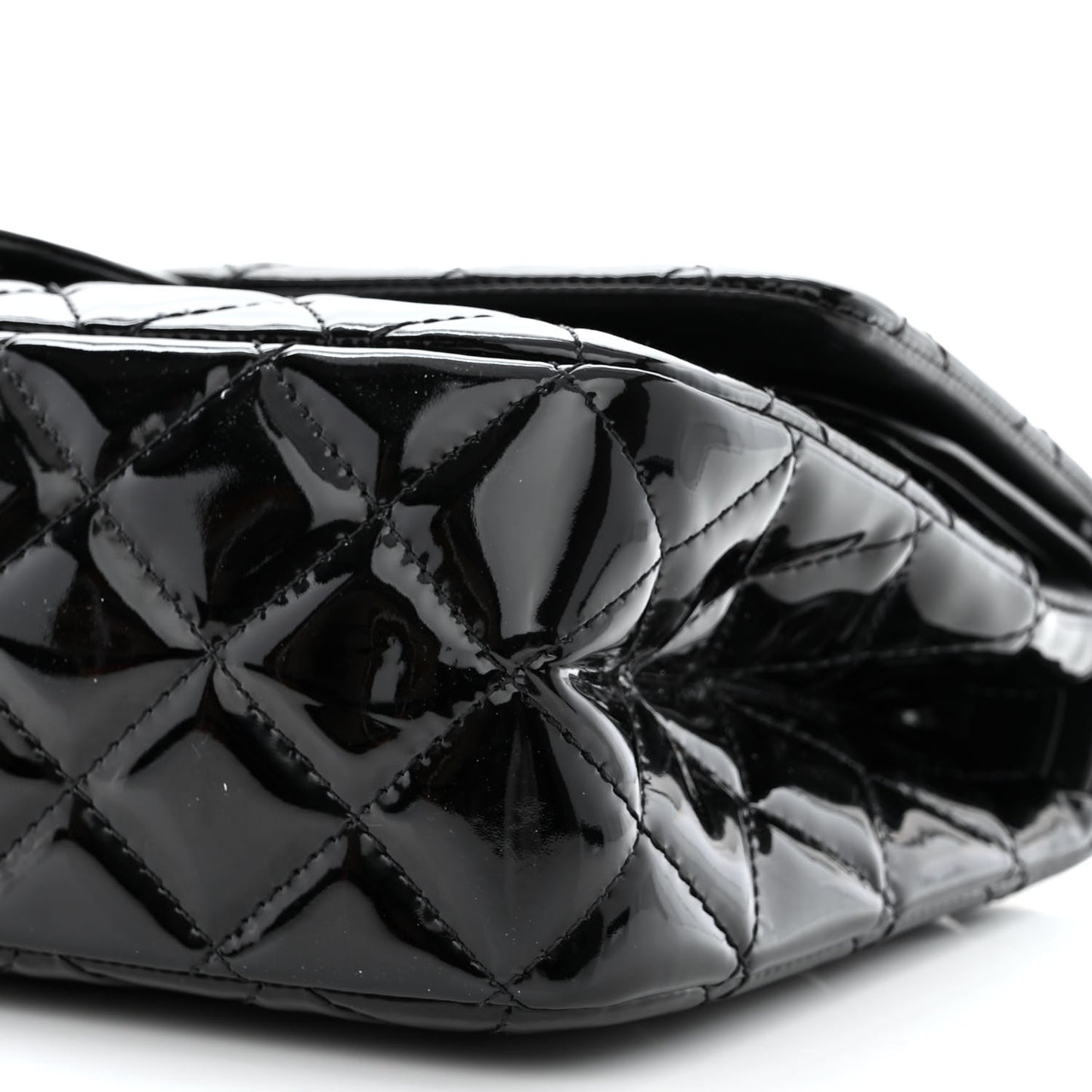 Patent Quilted 2.55 Reissue 227 Flap Black