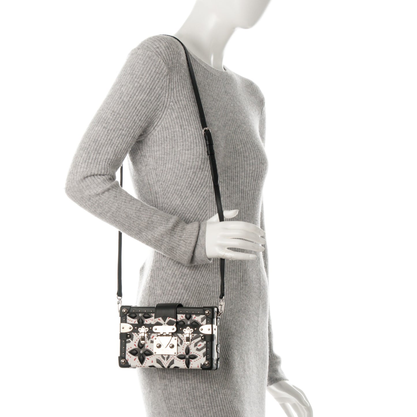 Calfskin Graphic Print Petite Malle