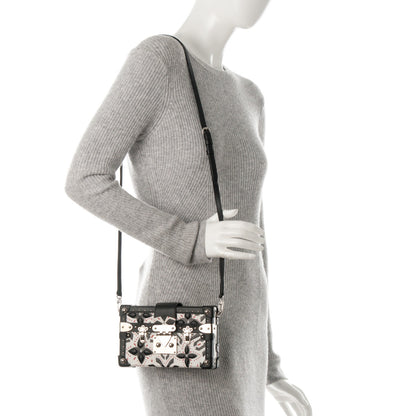 Louis Vuitton Calfskin Graphic Print Petite Malle 2 of 7