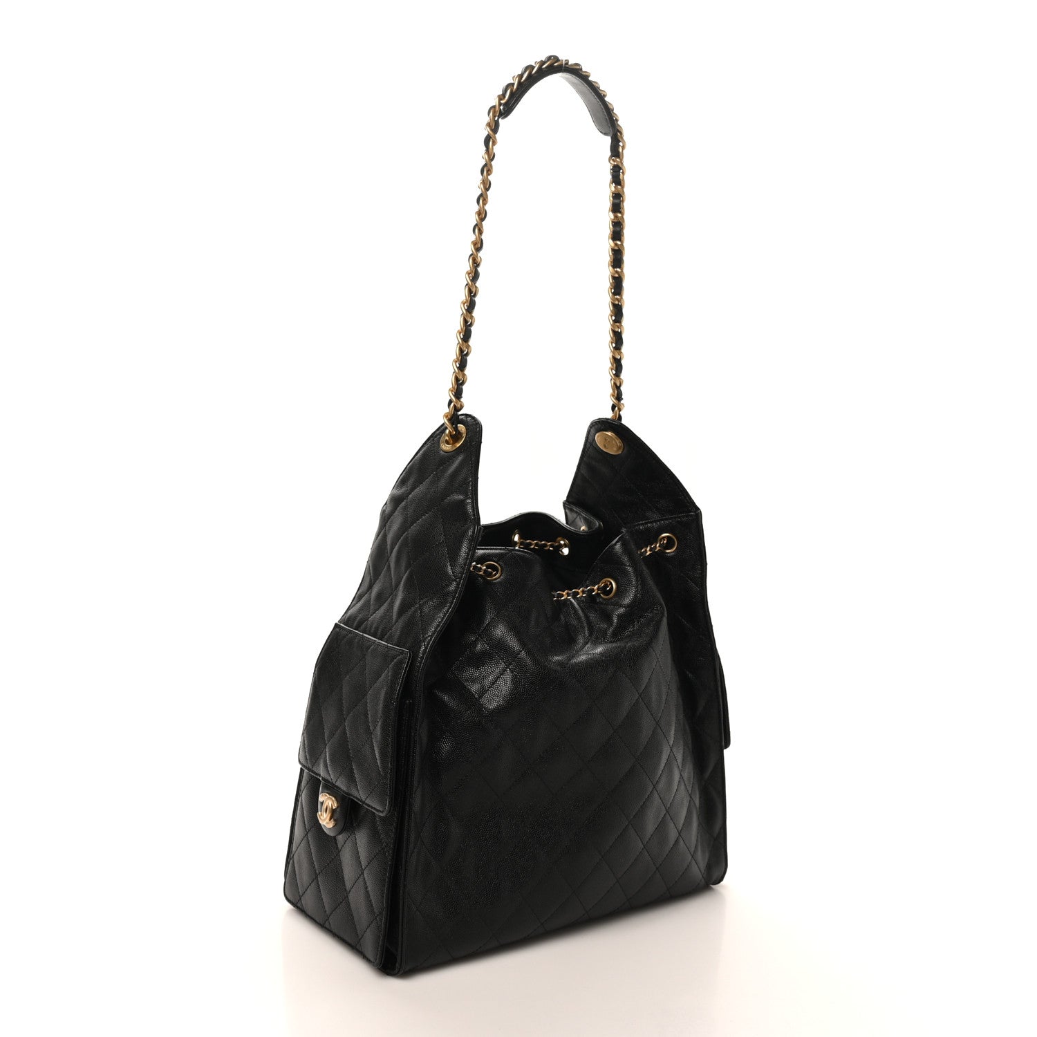 Chanel Caviar Quilted Medium Chanel 25 Handbag Black 4 of 11