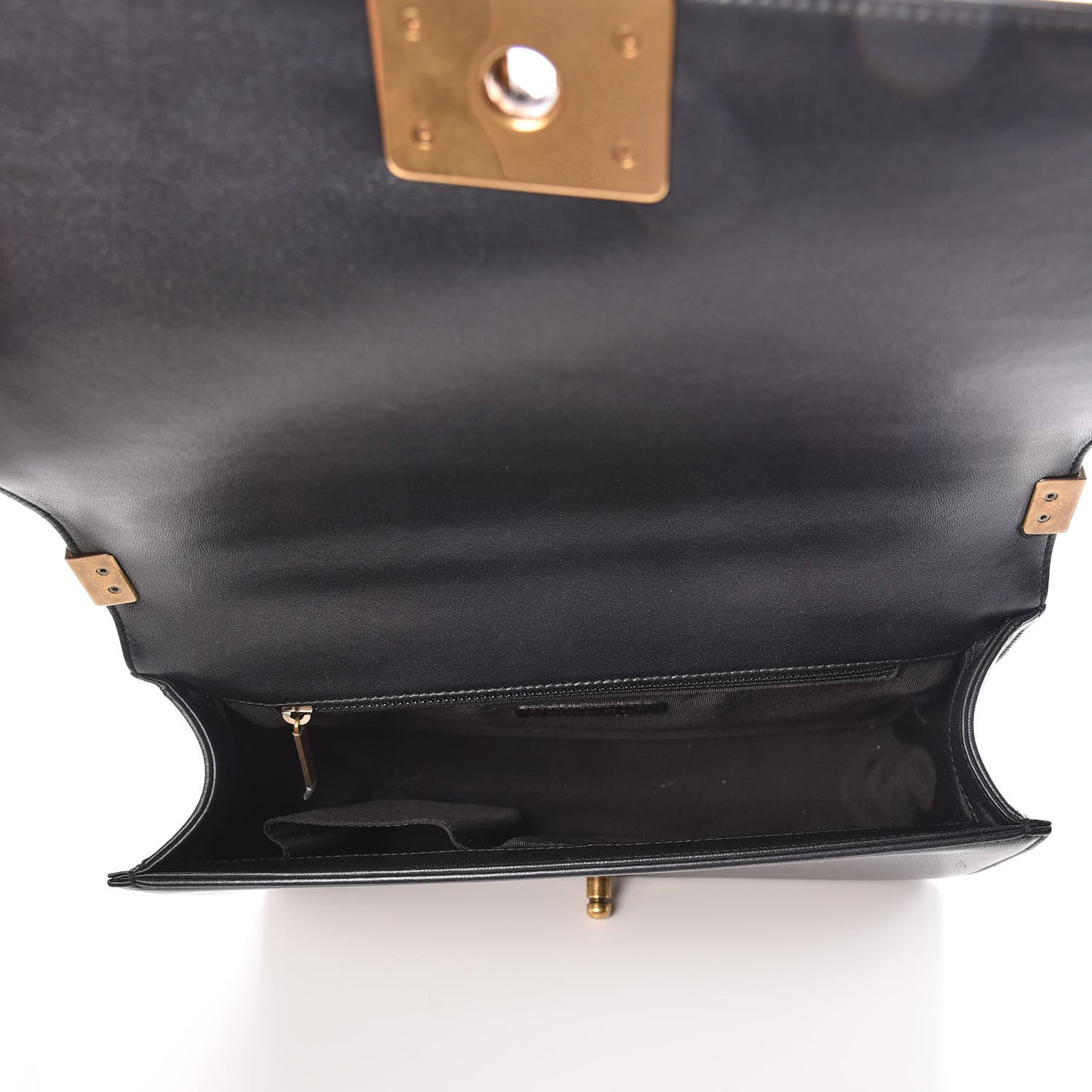 Lambskin Quilted New Medium Boy Flap Black