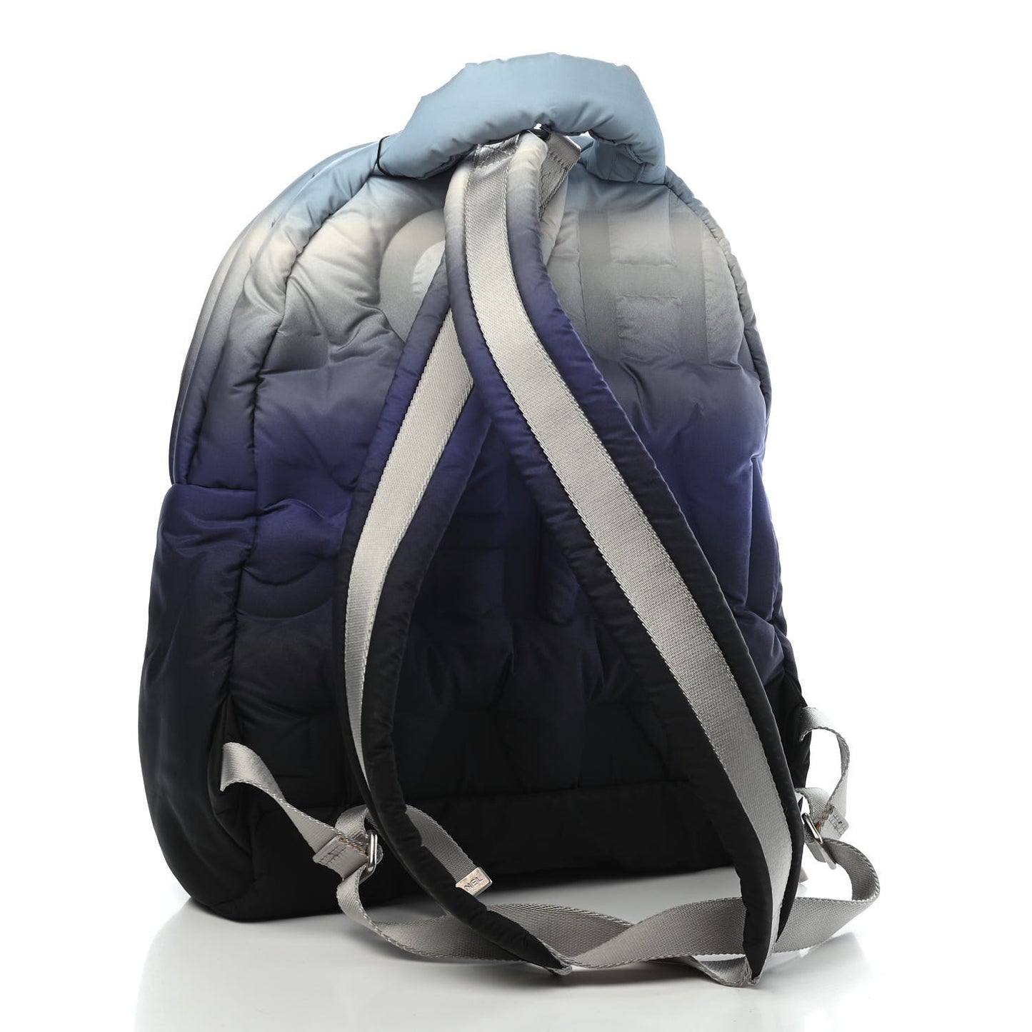 Nylon Embossed Small Doudoune Backpack Black Blue White