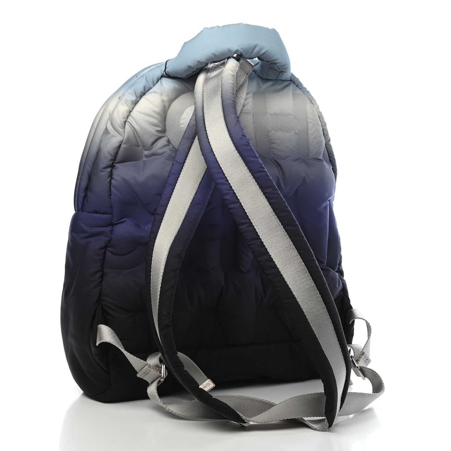 Chanel Nylon Embossed Small Doudoune Backpack Black Blue White 2 of 10