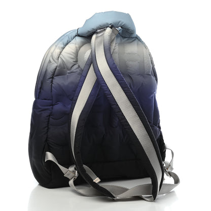 Chanel Nylon Embossed Small Doudoune Backpack Black Blue White 2 of 10
