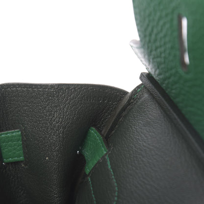Hermes Taurillon Clemence Birkin 30 Vert Vertigo 6 of 12