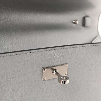 Hermes Metallic Chevre Chamkilight Kelly Wallet To Go Argent 6 of 10