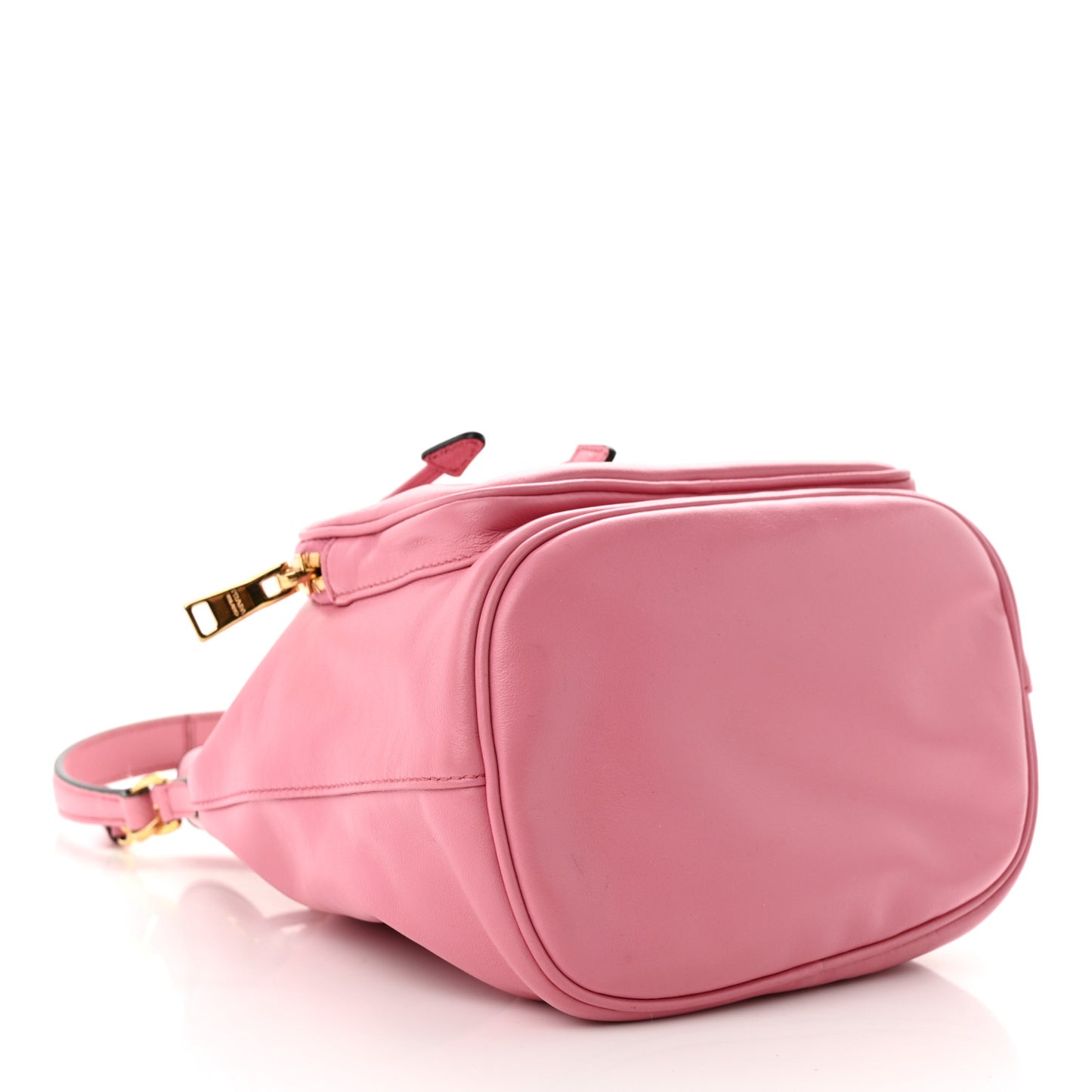 Soft Calfskin Saffiano Mini Bucket Crossbody Bag Peonia