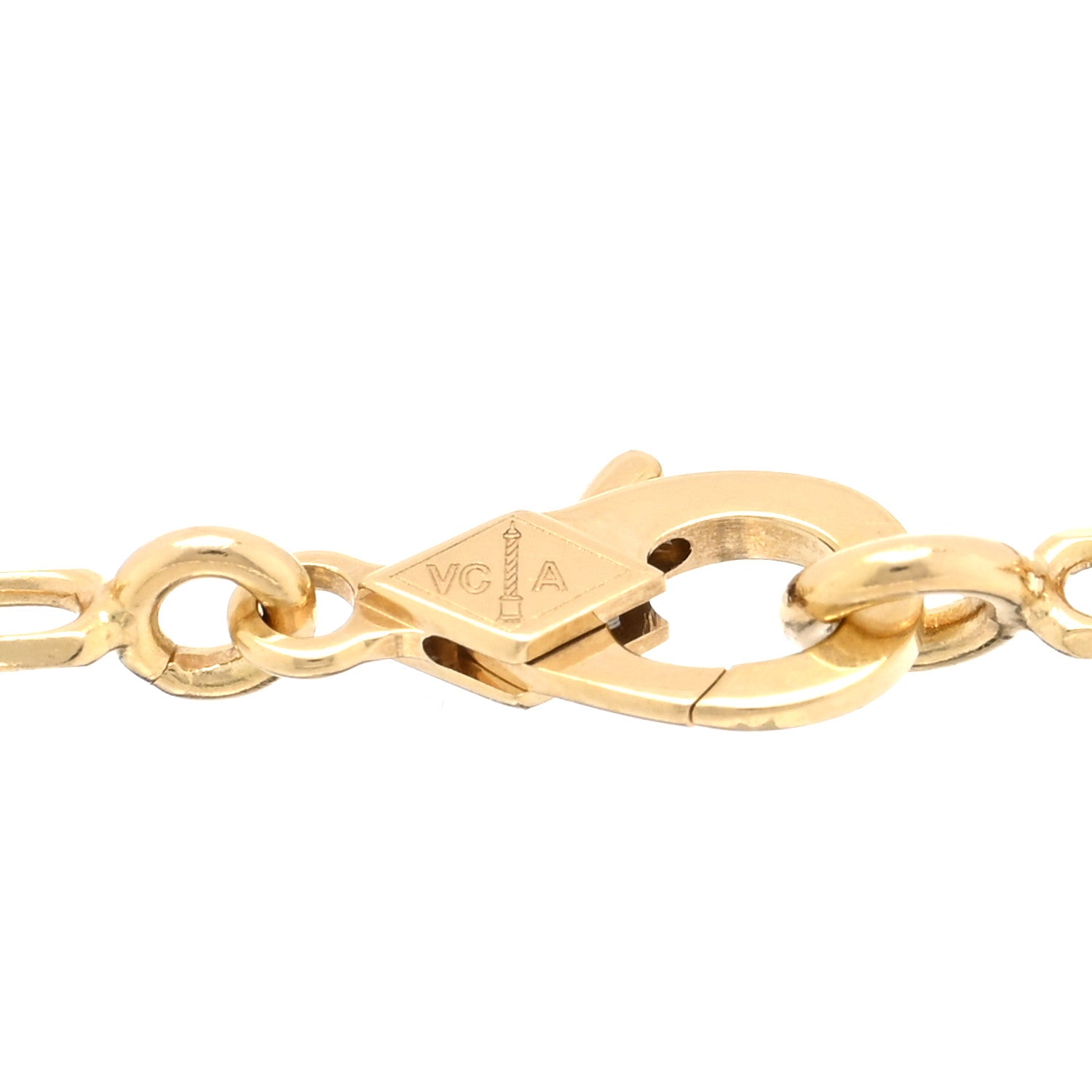 Van Cleef & Arpels 18K Yellow Gold Diamond Malachite 5 Motifs Vintage Alhambra Bracelet 3 of 4
