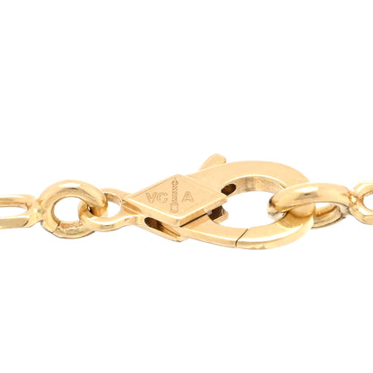 Van Cleef & Arpels 18K Yellow Gold Diamond Malachite 5 Motifs Vintage Alhambra Bracelet 3 of 4