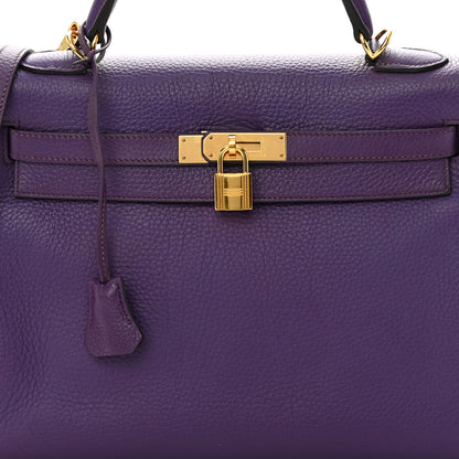 Hermes Taurillon Clemence Kelly Retourne 32 Crocus 8 of 16