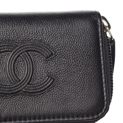 Chanel Calfskin Timeless CC Zip Around Coin Purse Black 10 of 10