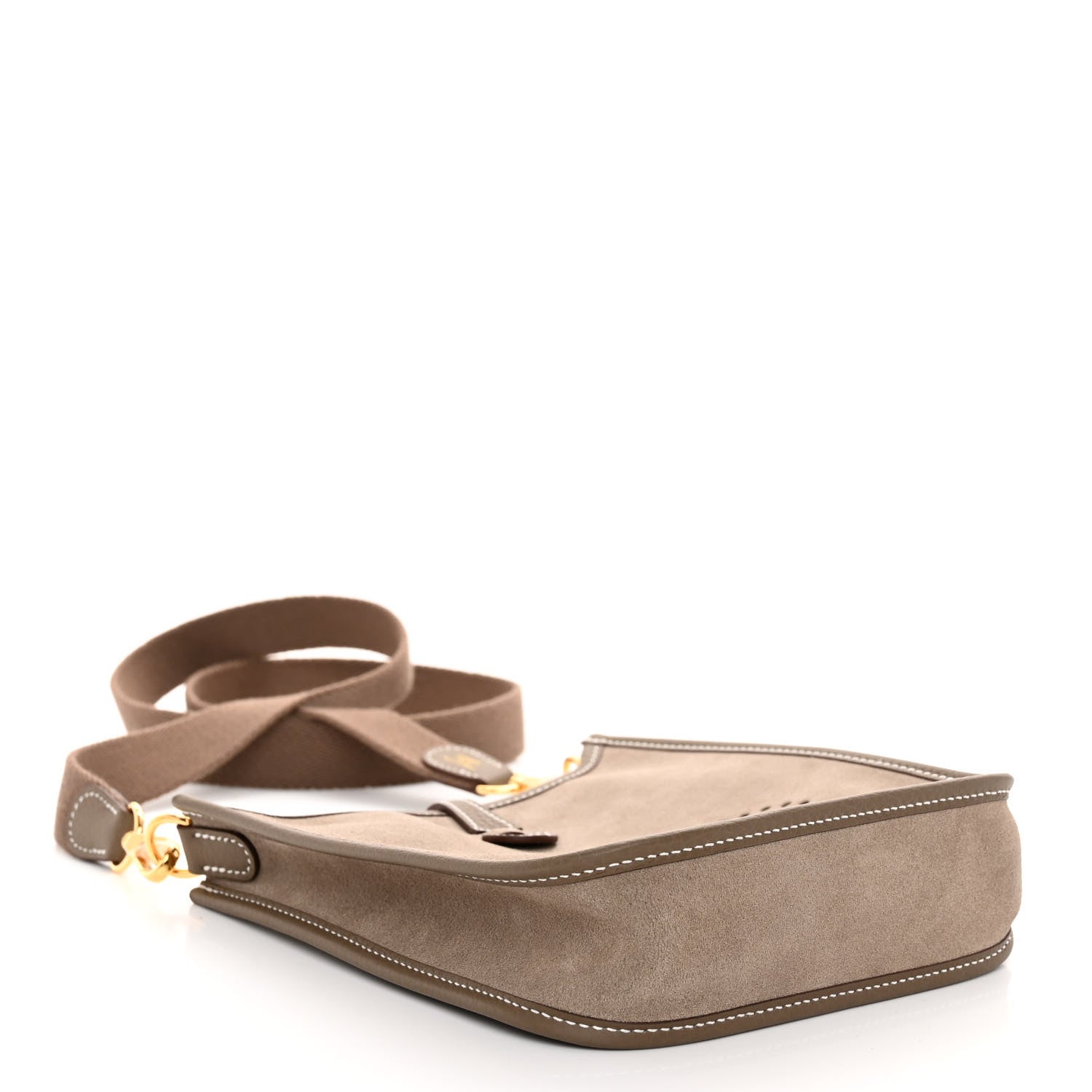 Hermes Veau Grizzly Taurillon Clemence Evelyne TPM Gris Caillou Etoupe 4 of 11